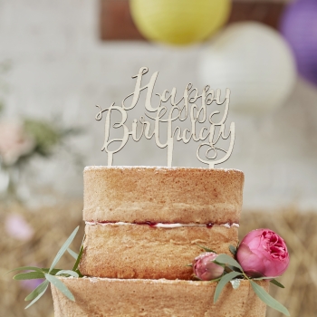 Cake Topper - Happy Birthday